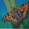Tekening Claudia van Antwerpen - Vlinder oranje 40 x 30 cm glasmaat - Afbeelding 3